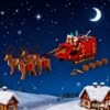 Lego-Blockspielzeug 40499 Weihnachtsmann-Schlitten-Spielzeug, Desktop-Dekoration, Ornament, Block, Geschenke für Jungen und Mädchen 2