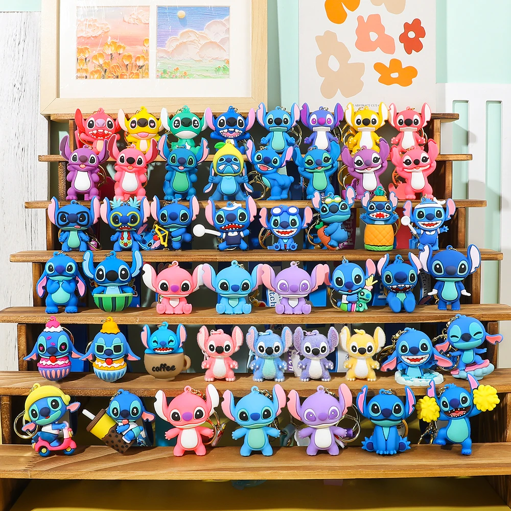 24-teiliges Kawaii Stitch-Figuren-Schlüsselanhänger-Set – süßer Sammlerschlüssel für Tasche, Schlüssel, Desktop-Dekoration, Auto-Ornamente, Weihnachtsgeschenk 5
