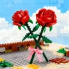 Lego Block Square Head Series LG-40460 Rose Zusammengebautes Blockspielzeug Geschenk für Jungen und Mädchen 6