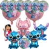 Niedliche Cartoon-Lilo und Stitch-Luftballons, alles Gute zum Geburtstag, Party, Babyparty, Dekorationen, Kindergeschenke, Einweggeschirr