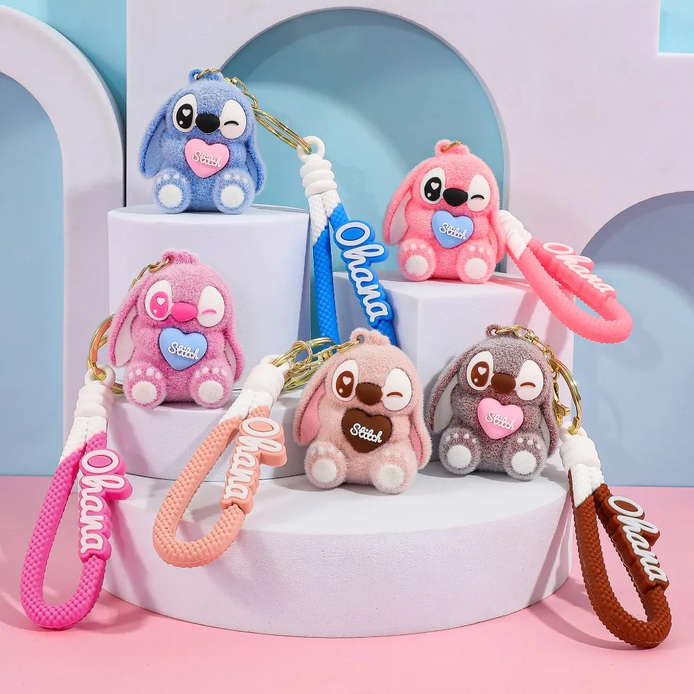 Halloween Stich Schlüsselbund Cartoon Anime Anhänger PVC Schlüsselbund Halter Auto Schlüsselring Handy Tasche Hängen Schmuck Kinder Geschenke 1