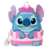 Loungefly Rucksack Stitch Grinsekatze Rucksack Disney Cosplay Mini Doppelte Umhängetasche Ita Tasche Cartoon Druck Freizeittasche