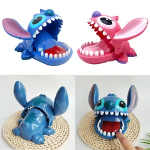 1pc Disney Lustige Spielzeug Blau Stich Biss Finger Push Zähne Figuren Kinder Geburtstag Geschenke Neue Interstellare Baby Party Spiele Versorgung