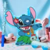 Stitch Theme Piñata, 4-teiliges Stitch Party Pinatas Set – 14,6 Zoll Stitch Pinata Augenbinde Pinata Stick etc Stitch Party Games Supplies 3