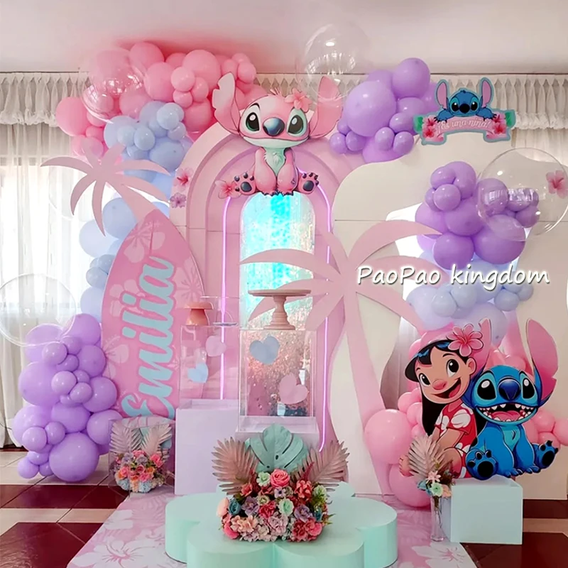 Lilo & Stitch Thema Geburtstag Party Luftballons Bogen Girlande Kette Kit Kinder Aufblasbare Spielzeuge Globos Geschenke Liefert 5