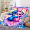 Cartoon Cute Stitch Disney Monster Decke, weiche Überwurfdecke für Zuhause, Schlafzimmer, Bett, Sofa, Picknick, Reisen, Büro, Abdeckung, Decke für Kinder 5