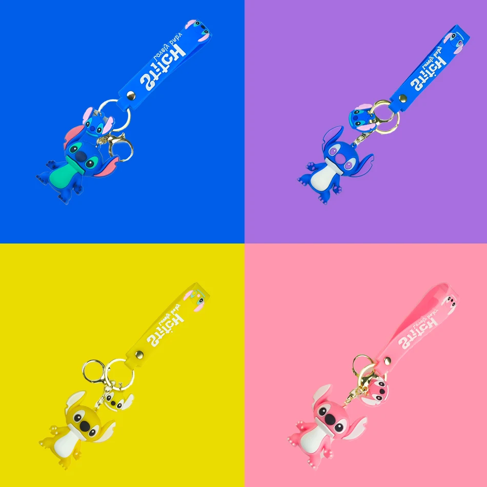 NEUE 2025 Heiße verkäufe 12/20PCS Großhandel Animation Disney Schlüsselbund ACG Stich Neue Cartoon Schlüsselbund Anhänger Auto Spielzeug kinder Geschenk 6