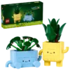 Lego-Bausteine 10349, fröhlicher Topf, Mini-Pflanzen, kleine grüne Pflanzen, Blumenstrauß-Serie, zusammengebautes Spielzeug für Kinder, Geschenk