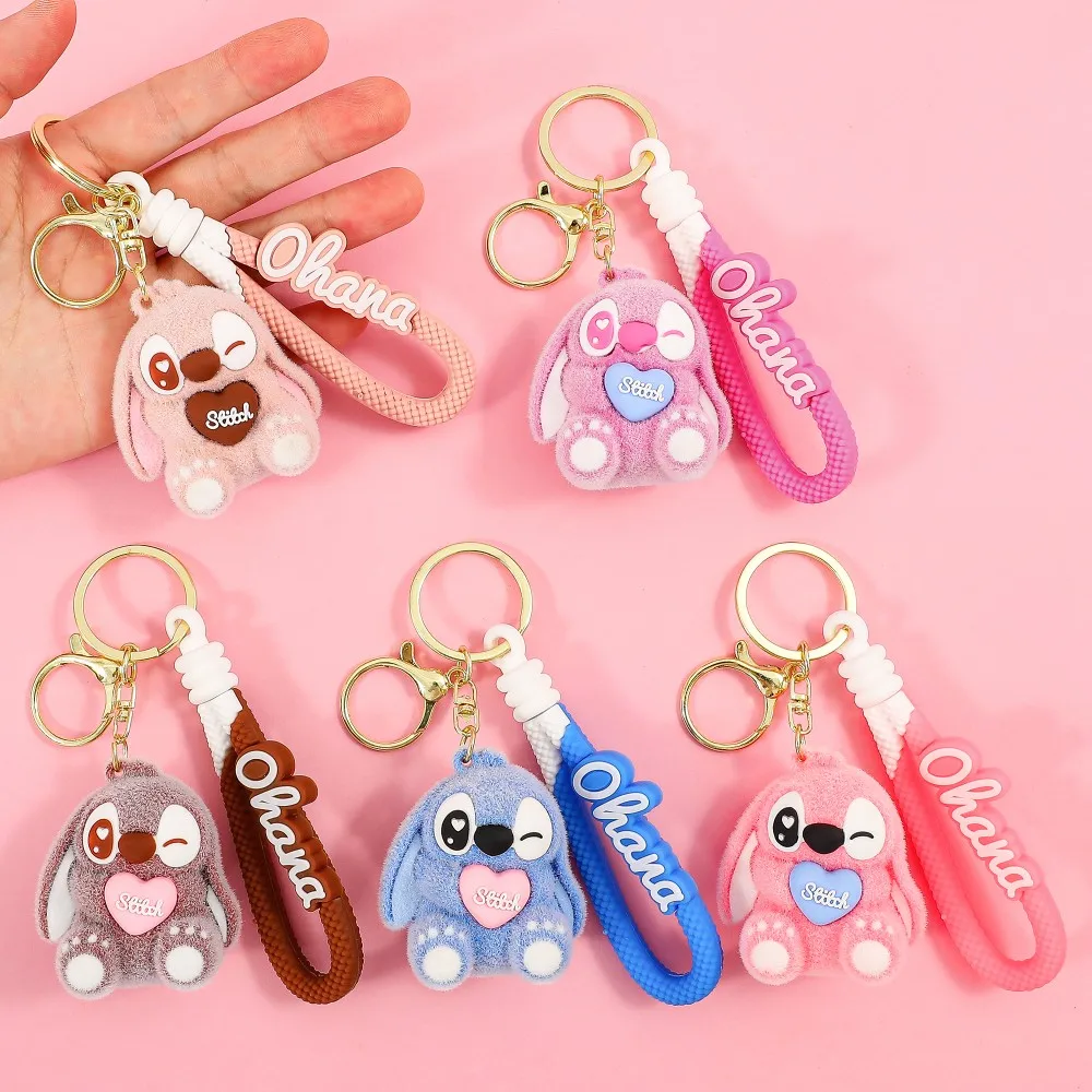 Halloween Stich Schlüsselbund Cartoon Anime Anhänger PVC Schlüsselbund Halter Auto Schlüsselring Handy Tasche Hängen Schmuck Kinder Geschenke 5