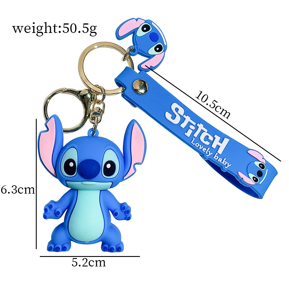 Neue Disney Lilo & Stitch Schlüsselbund Anime Cartoon Mickey Maus Minnie Nette Puppe Schlüsselring Ornament Schlüssel Kette Anhänger Kinder Spielzeug Geschenke 3