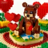 Lego Block Square Head Serie 40462, Valentinstag, kleiner Bär, Jungen und Mädchen, Puzzle, Bausteine, Spielzeug, Geschenk 5