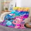 Cartoon Cute Stitch Disney Monster Decke, weiche Überwurfdecke für Zuhause, Schlafzimmer, Bett, Sofa, Picknick, Reisen, Büro, Abdeckung, Decke für Kinder 2