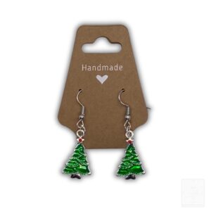Weihnachts-Ohrringe „Tannenbaum“ – Grün