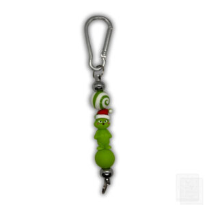 Weihnachtsanhänger Grün mit Figur & Spiralmotiv – Handgefertigt