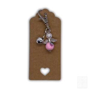 Zarter Schutzengel-Anhänger in Rosa – Handgefertigter Glücksbegleiter