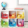 6er-Pack mehrfarbige Kunststoffkörbe-Sets, vielseitig einsetzbar, tragbar, für Büro, A4, Dokument und Küche, Abtropfkorb, Spielzeug-Aufbewahrungsorganisator 4