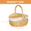 Picknick Obst Lagerung Korb Ostern Haushalt Snack Container Weidenkorb mit Deckel Multi-funktion Weidenkorb Hause Versorgung 2