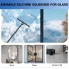 Ehomgui teleskop dusch rakel für glastür wischer schaber reiniger badezimmers piegel wischer schaber glas reinigung 5