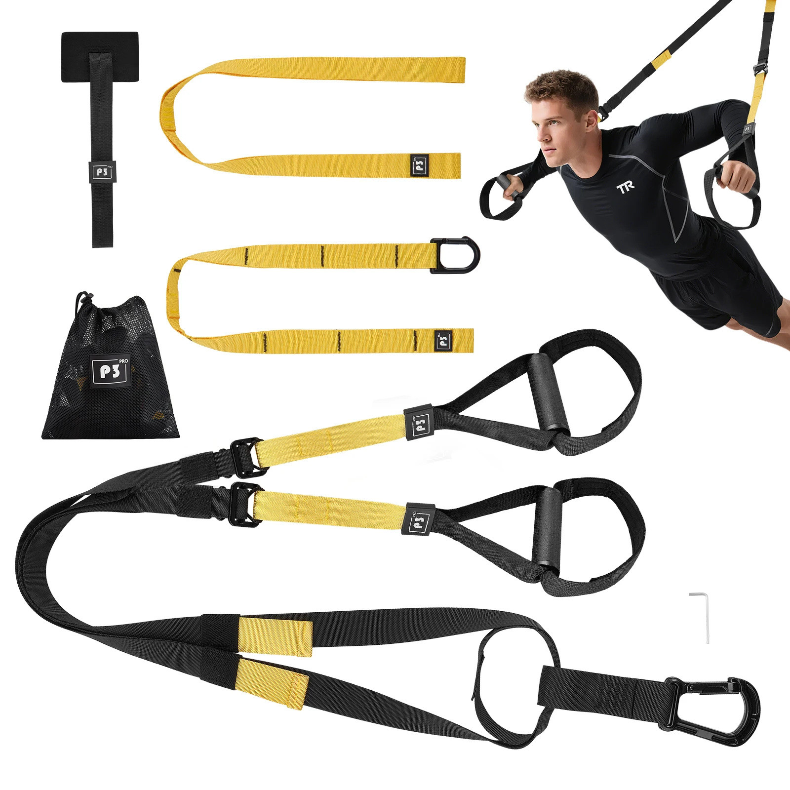 320 kg Suspension Training Gürtel Hause Fitness Spannung Band Spannung Seil Widerstand Band Suspension Training System Gym Ausrüstung