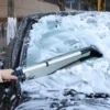 Ausziehbare Aluminium-Eiskratzer-Schneebürste für die Windschutzscheibe des Autos, teleskopisch, extra lange Schneeschaufel 3