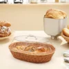 Eleganter Brotkorb mit Acrylabdeckung – langlebiges Obst- und Desserttablett für Küche, Picknick |   Stilvolle Heimdarstellung 2