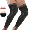 Lange Beinkompressionshülsen, langer Bein-Knieschutz, Unterstützung der Knie, Basketball und Fußball, Linderung von Knieschmerzen