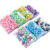 45 teile/los Boxed Farbige Acryl Runde Perlen/Abstandsperlen Gemischt Set Für DIY Schmuck Armband Halskette Ohrring Etc Zubehör 4