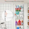 VEVOR Vorratsschrank Speisekammer-Organizer Aufbewahrung über der Tür, 6-stufige Gewürzregale zum Aufhängen aus Stahl, verstellbare Lagerregale für die Wand, für Zuhause Küche Badezimmer, weiß 3