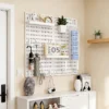 Bohrfreie, an der Wand montierte Stecktafel mit verschiedenen Zubehörten für die DIY-Aufbewahrung, ideal für Heimstudie und Organisation hinter dem Tür