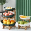 2/3 schicht Obst Platte Hause Wohnzimmer Kunststoff Snack Gericht Kreative Moderne Getrocknete Obst Korb Candy Dish Kuchen Stehen Salat schüssel