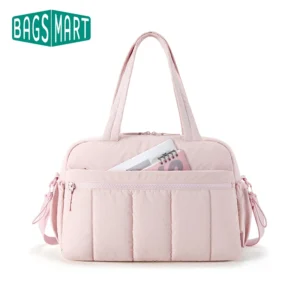 BAGSMART Reise-Seesack, Sporttasche für Damen, mit Nassfach, Handgepäck, Weekender-Schultertasche, Boston-Tasche, wasserdichte Strandtaschen