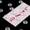 Acryl Transluzente AB Bunte Rad Perlen 14mm Glas Spacer Lose Perlen Für Schmuck Machen Armband DIY Schlüsselbund Zubehör 4