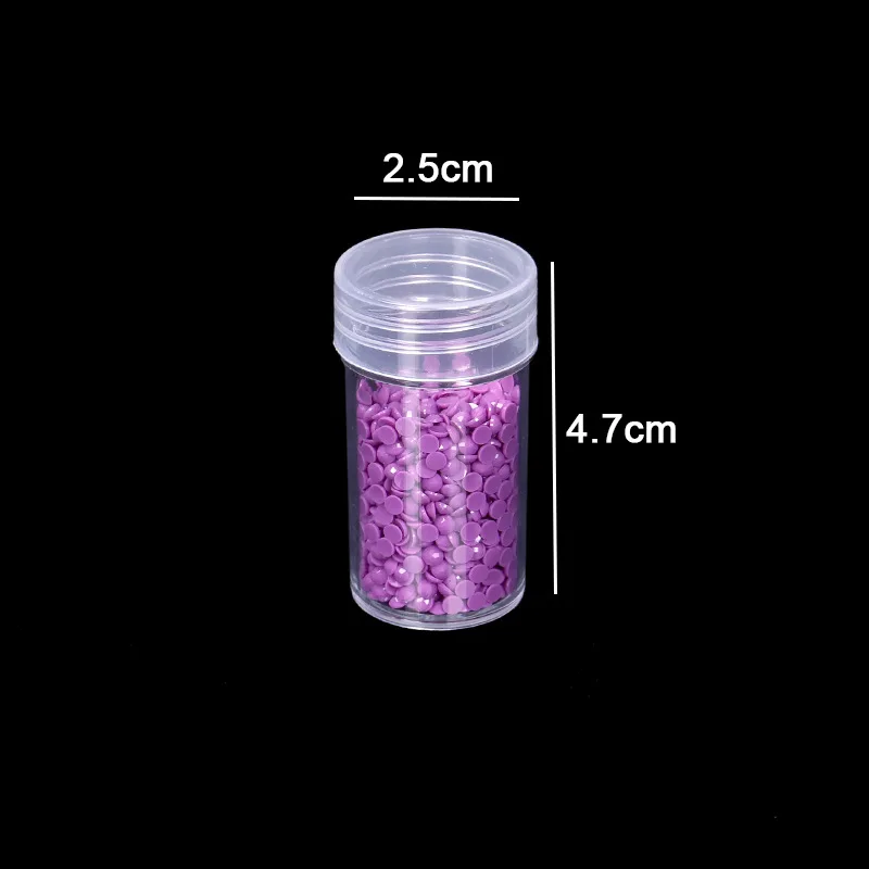 HOMFUN Kunststoff Klare Runde Lagerung Flaschen Mini Transparente Gläser 5D Diamant Malerei Zubehör Container Perlen Organizer Werkzeuge 6
