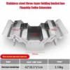 Edelstahl-Hardware-Werkzeugkasten, extra großer dreischichtiger, faltbarer, leerer Aufbewahrungskoffer, Heim- und Autoreparatur-Multifunktions-Werkzeugkasten 2