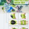 Kinder Schutzausrüstung Set Kinder Knie Ellbogenschützer Handgelenkschutz Sport Sicherheitsschutz für Roller Skateboard Fahrrad Laufrad Reiten Radfahren 2