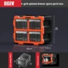 DGEV 2/4 Multi-Grid-Schubladen-Teilebox, Wandmontage, Schraubenklassifizierung, Komponentenbox, Aufbewahrungsbox für elektronische Komponenten, Werkzeugkasten 6