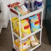 Haushalt Multi-schicht Kleine Warenkorb Lagerung Rack Boden Zu Boden Küche Schlafzimmer Badezimmer Lagerung Rack Lagerung Rack Mit Rädern 5