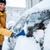 Eiskratzer für Autofensterschaber für Autos, tragbarer Fenster-Eiskratzer, wiederverwendbares Frostentfernungswerkzeug für Autos, LKWs 3