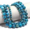 1 strang/lot Natürliche Stein Perlen Blau Apatit Stein Perlen Runde Lose Perlen Für Schmuck Machen DIY Halskette Armband zubehör 6