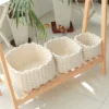 3 Größen Nordic Cotton Line Handgewebter Aufbewahrungskorb, grobes Seil, Desktop-Organizer, Box, Babyspielzeug, Snack, Schlüssel, Tuch, Kosmetik, Kleinigkeiten 4