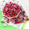 100 teile/los Acryl Linsen Spacer Perlen Gemischt Set Für DIY Schmuck Armband Halskette Ohrringe Etc Handgemachte Accessoires 5