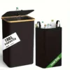 1 Set zusammenklappbarer Wäschekorb, Küchen-Recycling-Behälter, Aufbewahrungskorb, 100 l großes Fassungsvermögen, Flaschen-Recycling-Behälter mit abnehmbarer Tragetasche