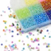 15 Farben schillernde Glasperlen 2/3/4mm Samen perlen Multi-Size-Spacer lose Reis perlen für Schmuck DIY Armband Halskette Ohrringe 3