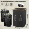 160 l Aufbewahrungskorb, faltbare Aufbewahrungstasche, Flaschensammler, 4 abnehmbare Handtaschen, wasserdicht, ölbeständig und fettbeständig 6