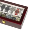 Uhrenbox aus Holz, umweltfreundlicher Uhrenaufbewahrungskoffer mit 1/2/3/5/6/10/12 Fächern, Reise-Organizer für Herrenuhren, Geschenkbox 5