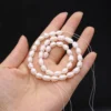 Natürliche weiße Zhuji Süßwasser perlen Perlen Ebene eine lose Reisform Perle für Schmuck machen DIY Frauen Halskette Armband Versorgung 4