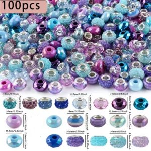 100 teile/los Acryl Linsen Spacer Perlen Gemischt Set Für DIY Schmuck Armband Halskette Ohrringe Etc Handgemachte Accessoires