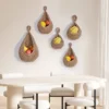 An der Wand montierter Gemüsekorb für Obst und verschiedene Korb, Aufbewahrungskorb aus natürlichem Korbgeflecht, Küchenaufbewahrung, Heimdekoration 2