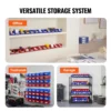 SucceBuy Aufbewahrungsbehälter, 24 Stück, stapelbarer Organizer, 12,7 x 10,2 x 7,6 cm, freistehendes, abgestuftes Regal für Garage, hängender Stapelbehälter 6