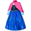 Anna Prinzessin Mädchen Kleid Halloween Cosplay 2026 Party Kostüm Schneekönigin Prinzessin Kleidung Kinder Outfit 2-10 Jahre 4